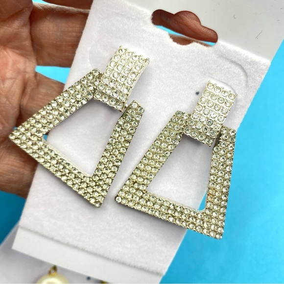 Pierced Earrings Fancy Bling Bundle of Three Pairs - Picture 3 of 5